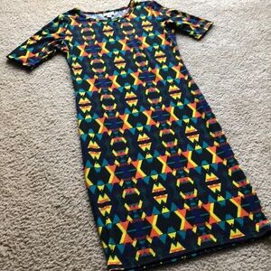 Lularoe Bright Geometric Julia Dress